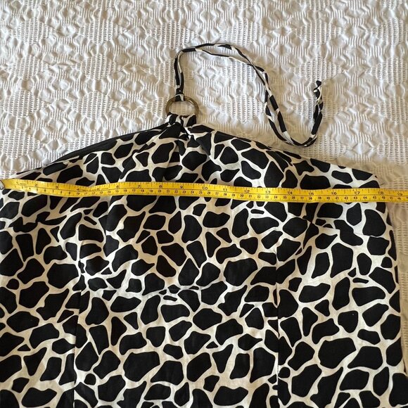 🎃Lenni for Nina Leonard black & white Print Halter size S possibly M could wear - Picture 3 of 5